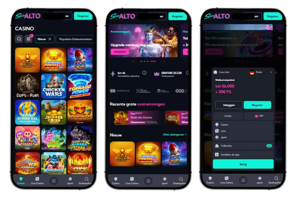 Spinalto Casino Mobiel spelen